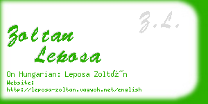 zoltan leposa business card